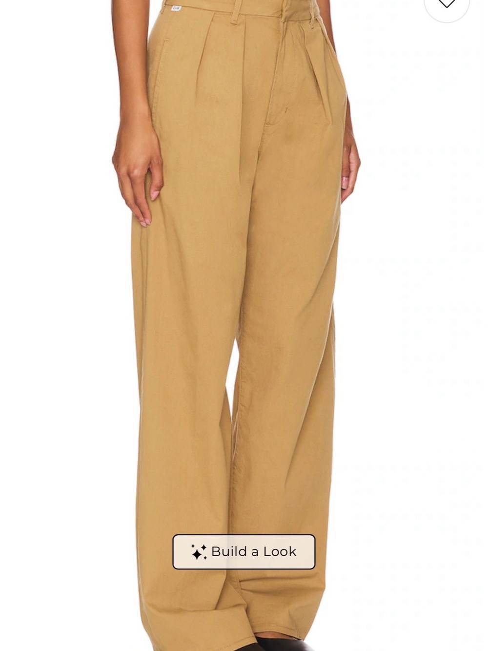 Wide-Leg High-Waist Pants in Tan, PANTALONES PLISADOS PETRA - Picture 3 of 12